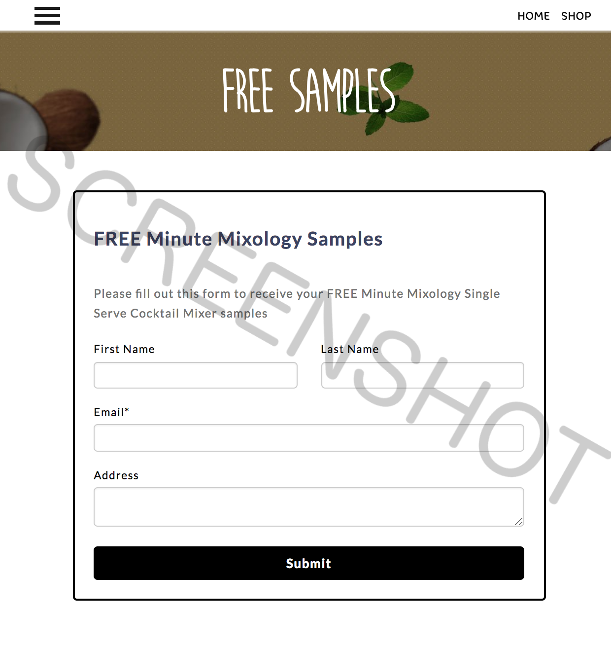 FREE Offer Page Screenshot