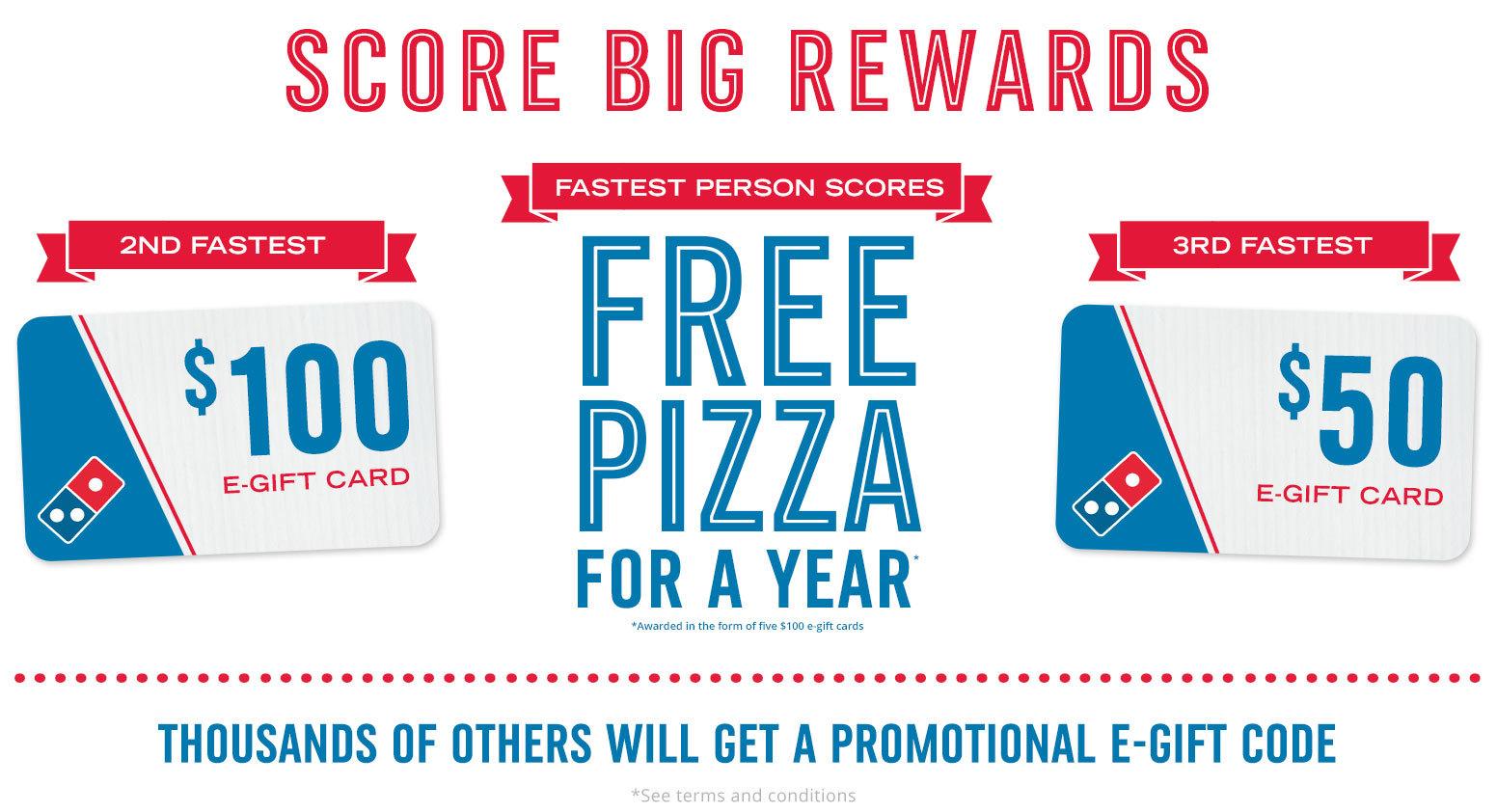 FREE Domino's Pizza Gift Card