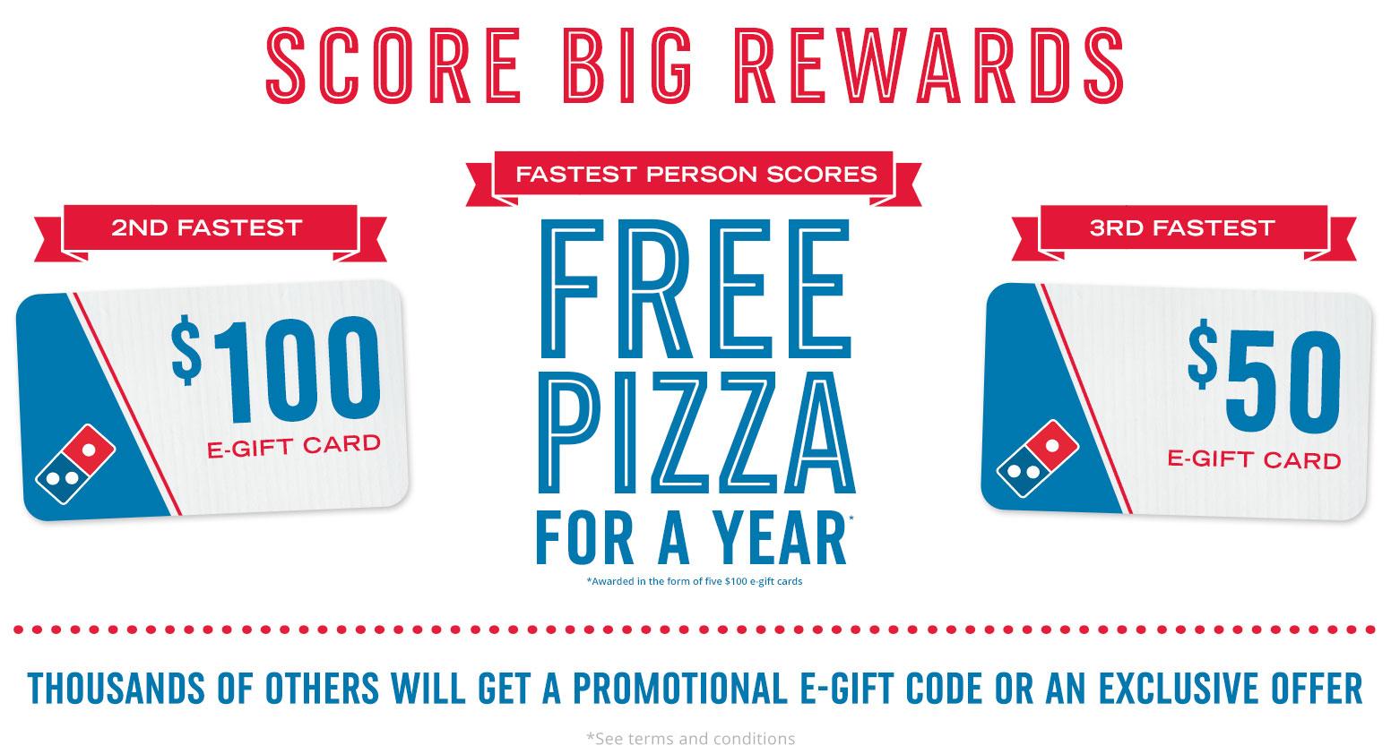 FREE Domino's Pizza Gift Card