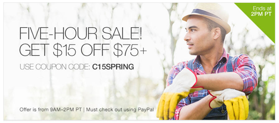 $15 Off Your Purchase of $75 or More