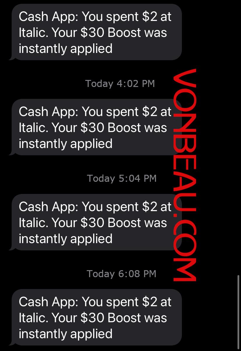 $30 off boost applied