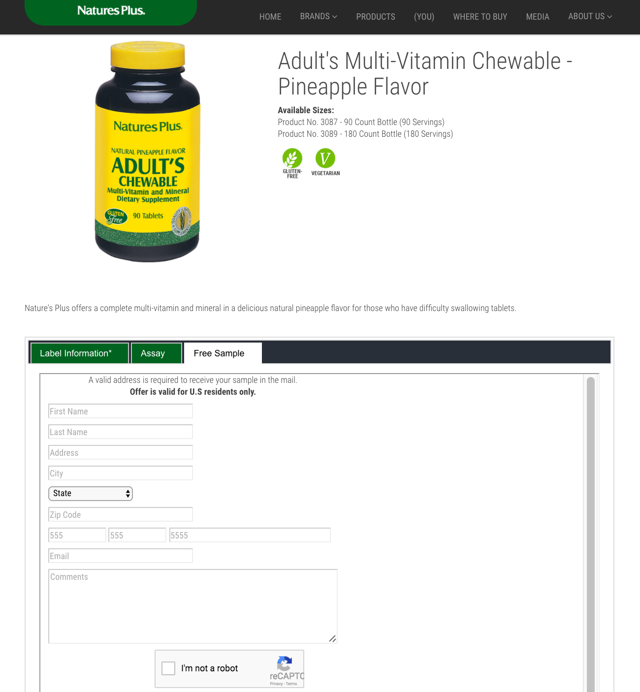 FREE Multi-Vitamin Chewable Sample | VonBeau