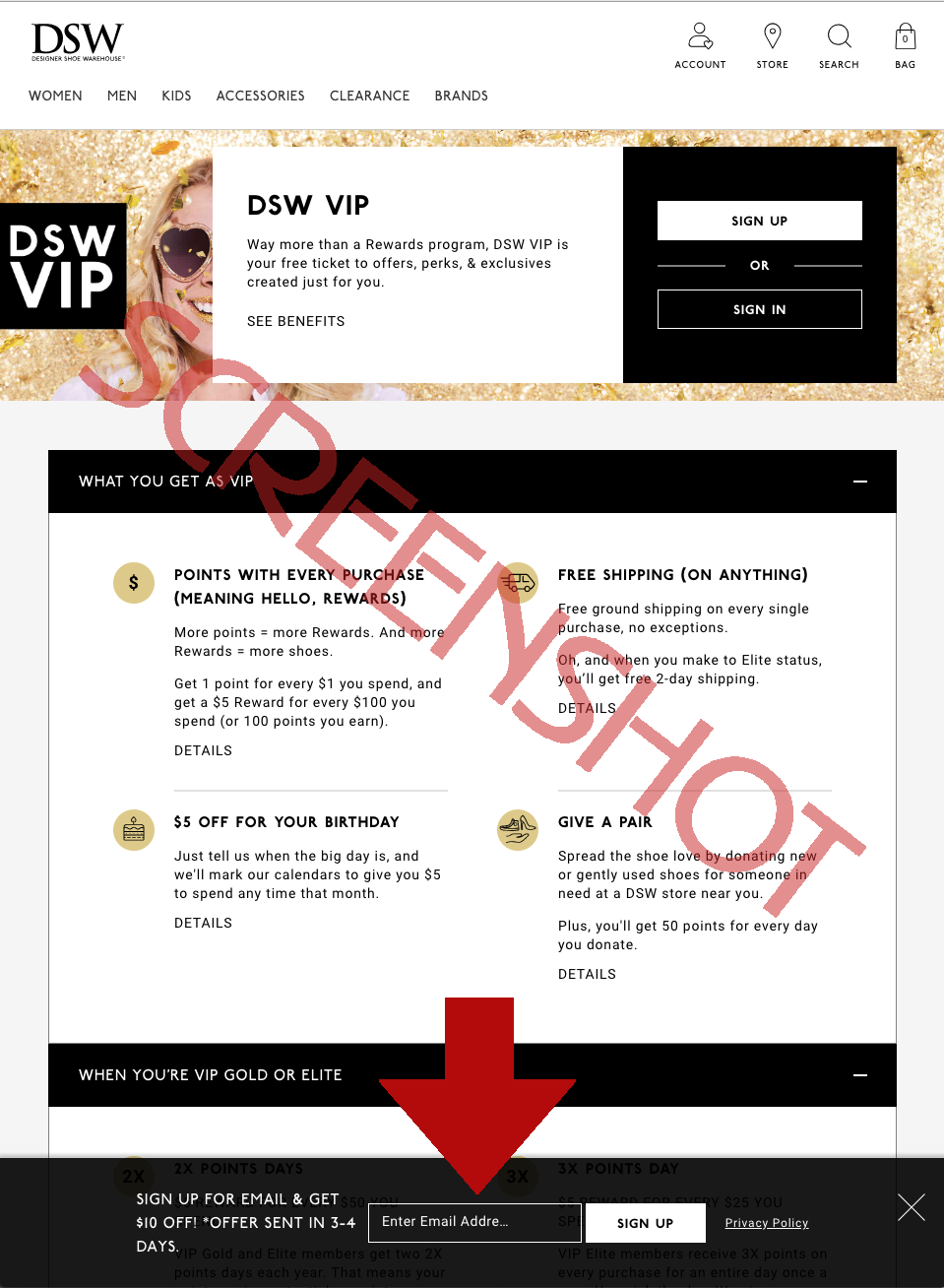 dsw sign up coupon