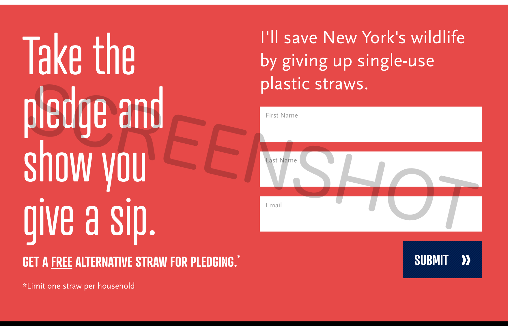 Screenshot of FREE Sample Offer