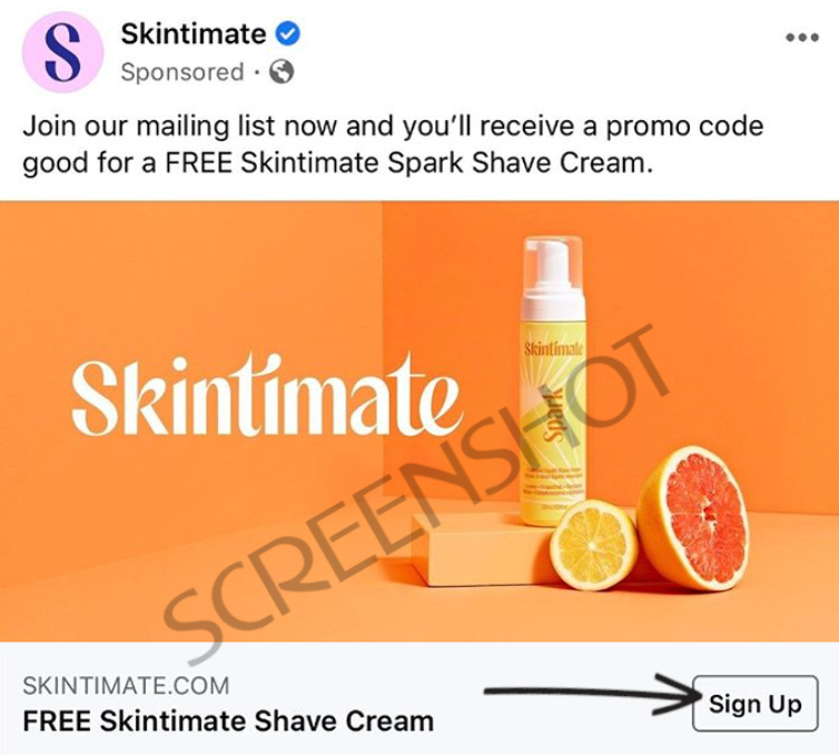 FREE Skintimate Spark Shave Cream