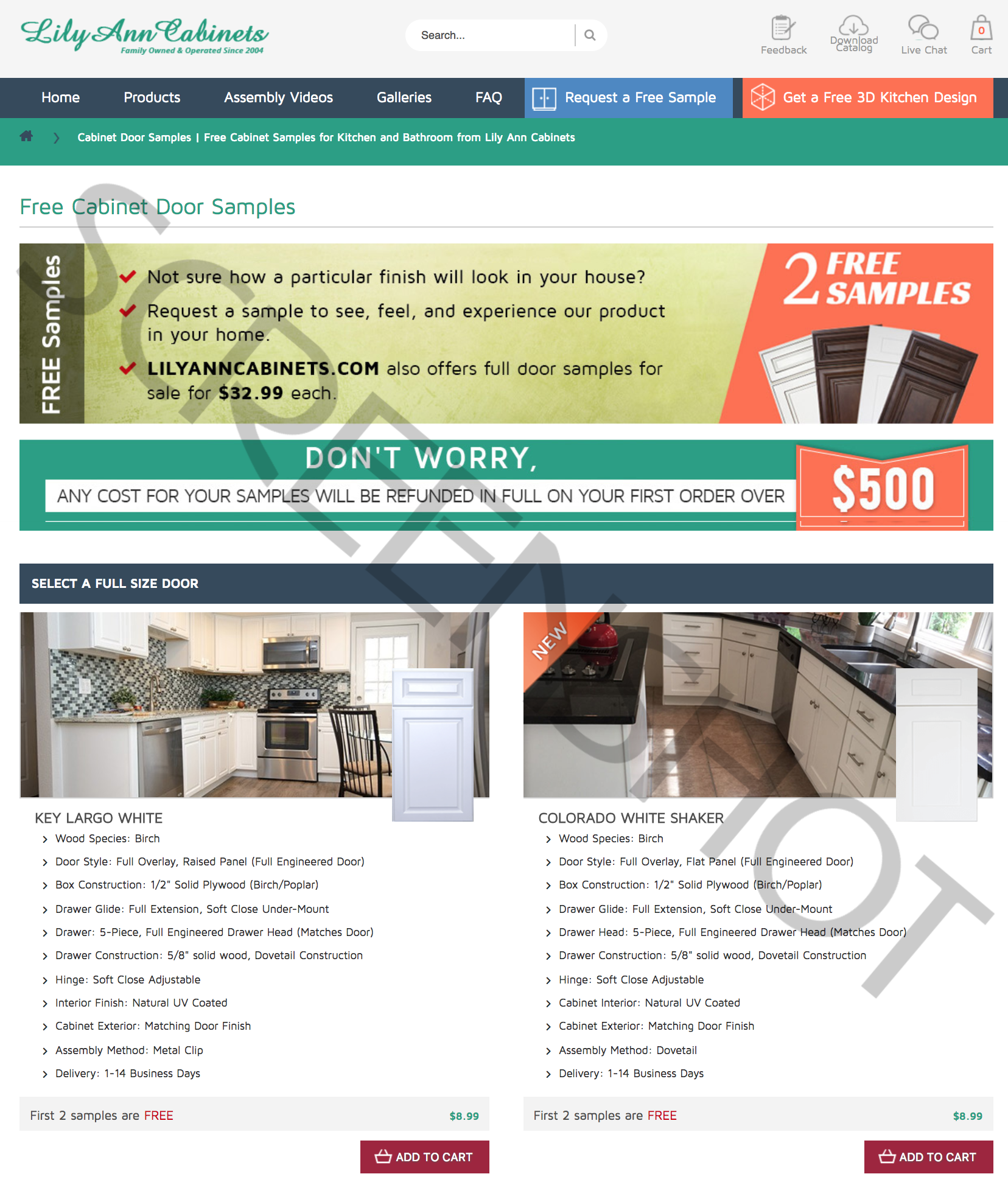 2 Free Cabinet Door Samples October 2017 Vonbeau