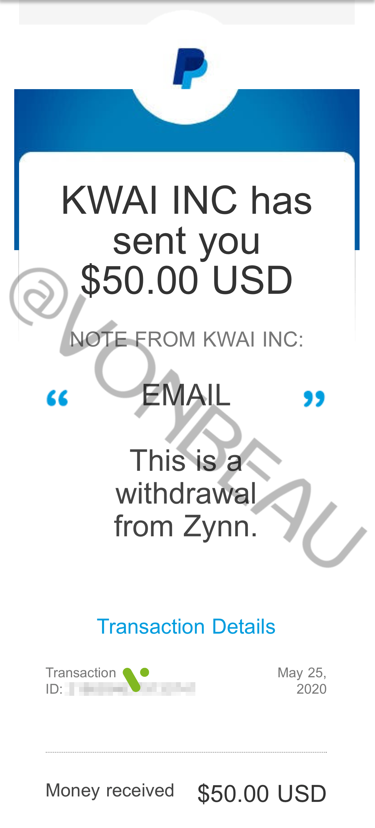 Free Money from Zynn App