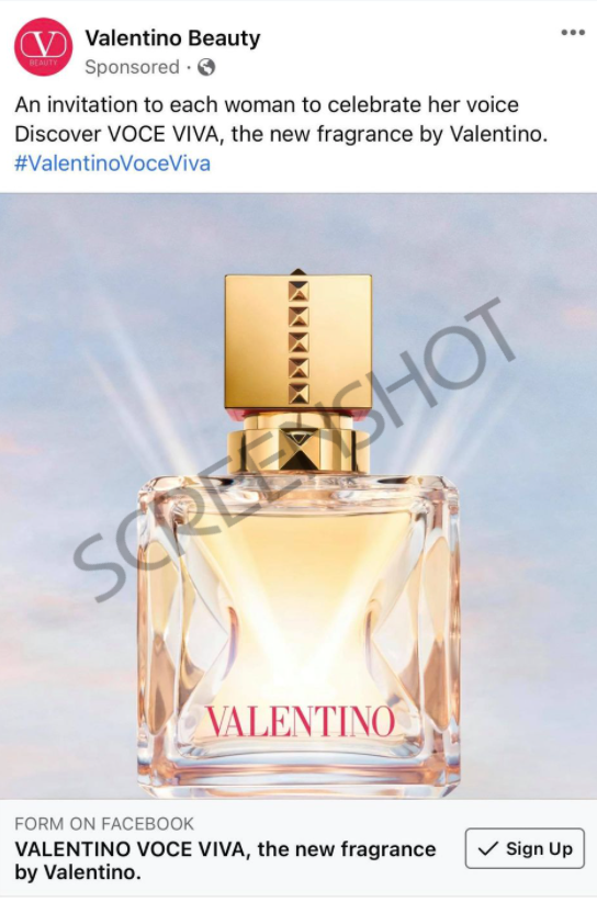 FREE Valentino VOCE VIVA Fragrance Sample