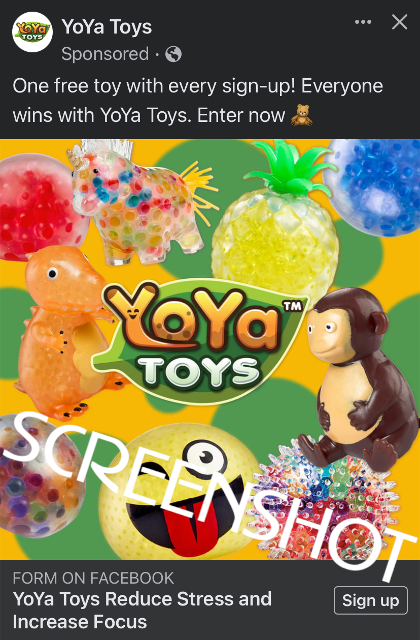 FREE Mystery Stress Toy from YoYa Toys