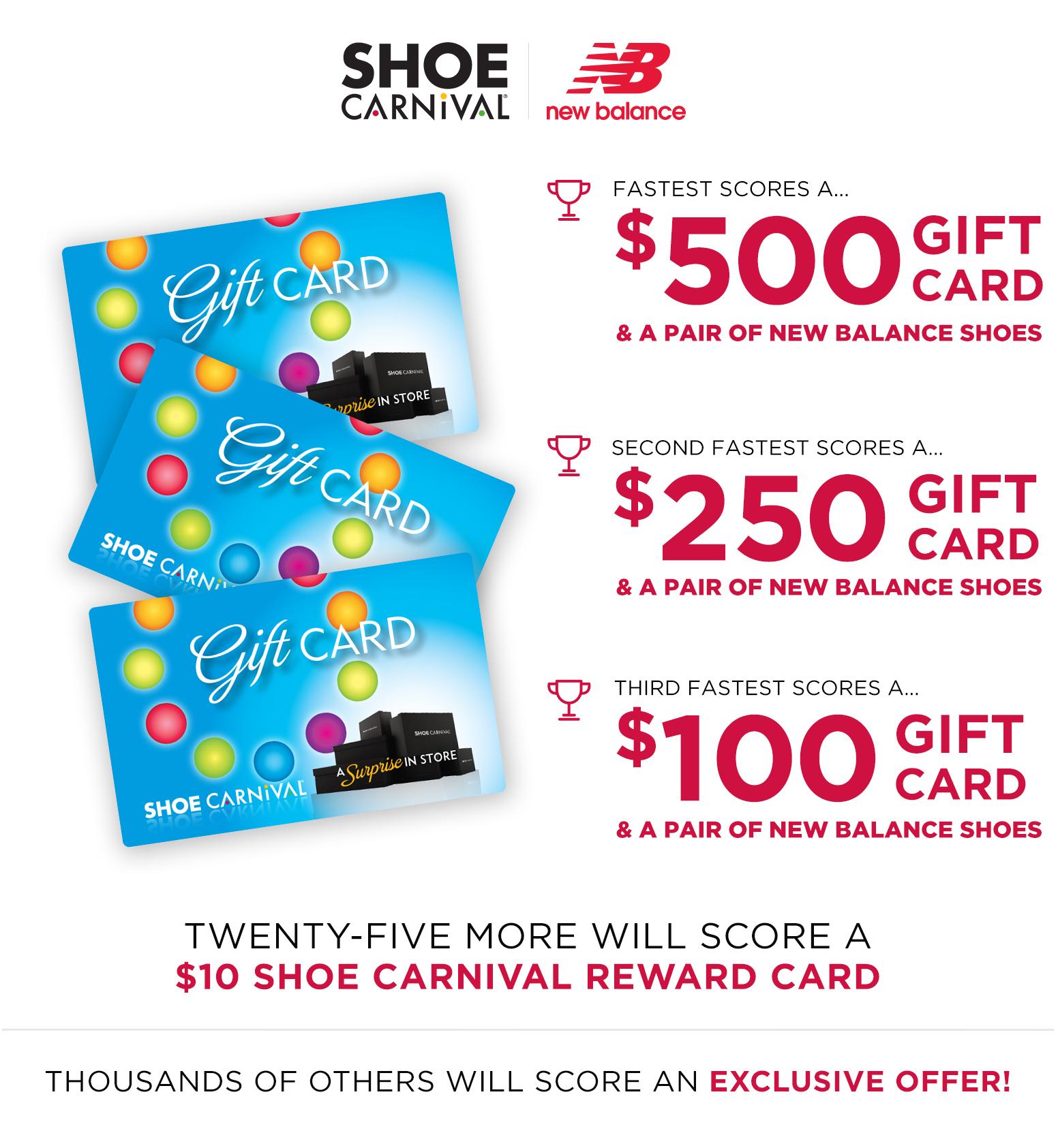 Shoe Carnival Gift Card/ Coupon Quikly 