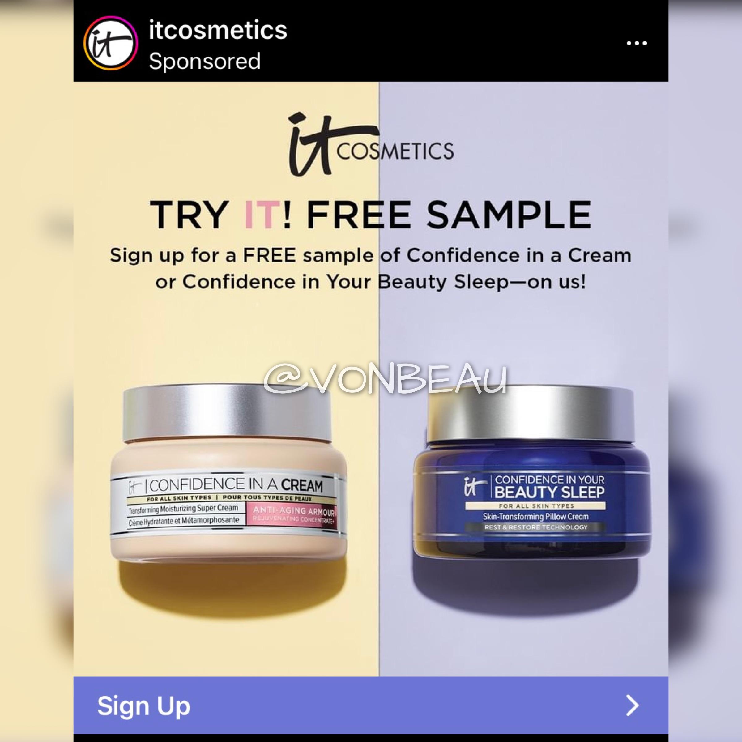 Sponsored-ad-for-confidence-cream-sample