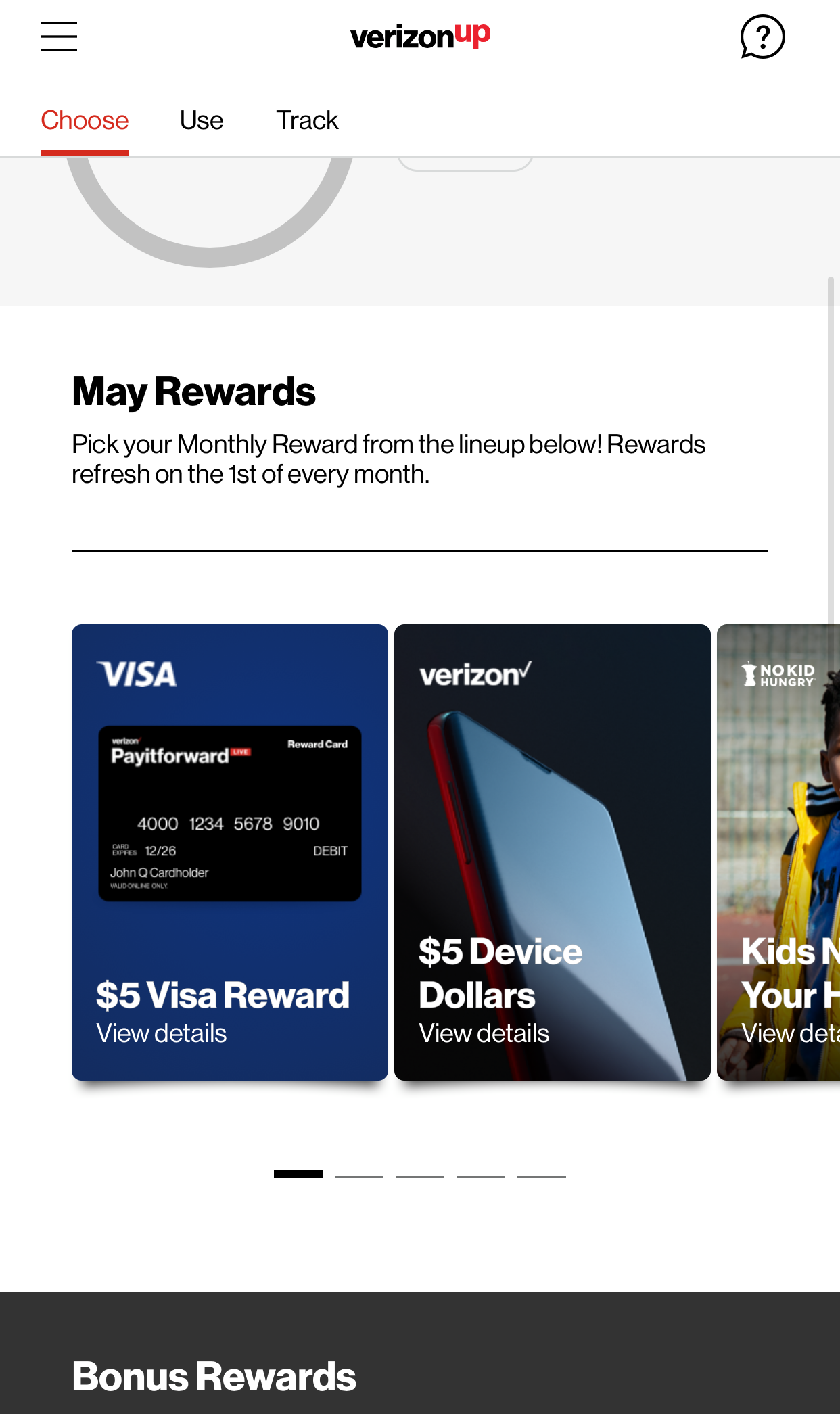 FREE $5 VISA Gift Card for Verizon Up Rewards Members