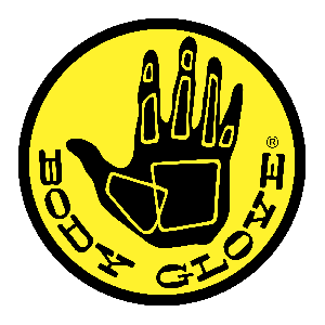 BODY GLOVE Sticker Surfboard Decal 5in rectangle yellow si 