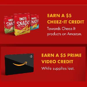FREE $5 Amazon Video + $5 Cheez-It Credit