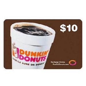 $0 DUNKIN' DONUTS Coffee with a Sun Tan 2014 Gift Card 