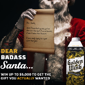 Golden Wing 'Dear Badass Santa' Giveaway