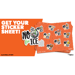 Free No Food for ICE Sticker Pack