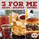 FREE Chili’s 3 for Me Meal