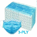 50-Pack 3-Ply Disposable Face Masks $10.98
