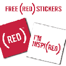 (RED) & I'M INSPI(RED) Stickers