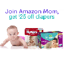 Amazon Mom $25 Off Diapers