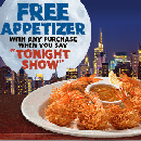 Free Appetizer at Outback
