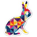 Free Bells Design Bunny Sticker