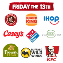 Friday the 13th Food Deals