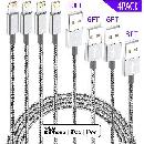 4-Pack iPhone Lightning Charging Cables $8