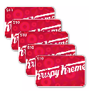 5 $10 Krispy Kreme Gift Cards for $37.50