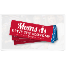 Moms Drive the Economy Sticker