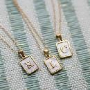 Mother Of Pearl Initial Necklaces $12.99