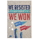 Free We Resisted, We Voted, We Won Sticker