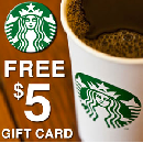 Free $5 Starbucks Gift Card