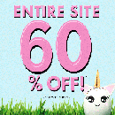 60% off Entire Site + FREE Shipping