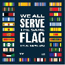 Free We All Serve The Same Flag Sticker