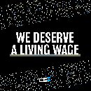 Free We Deserve a Living Wage Sticker